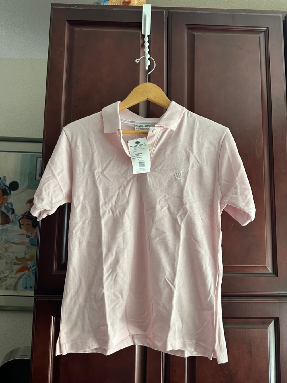 NWT- Wimbledon Pink Ladies Polo Shirt